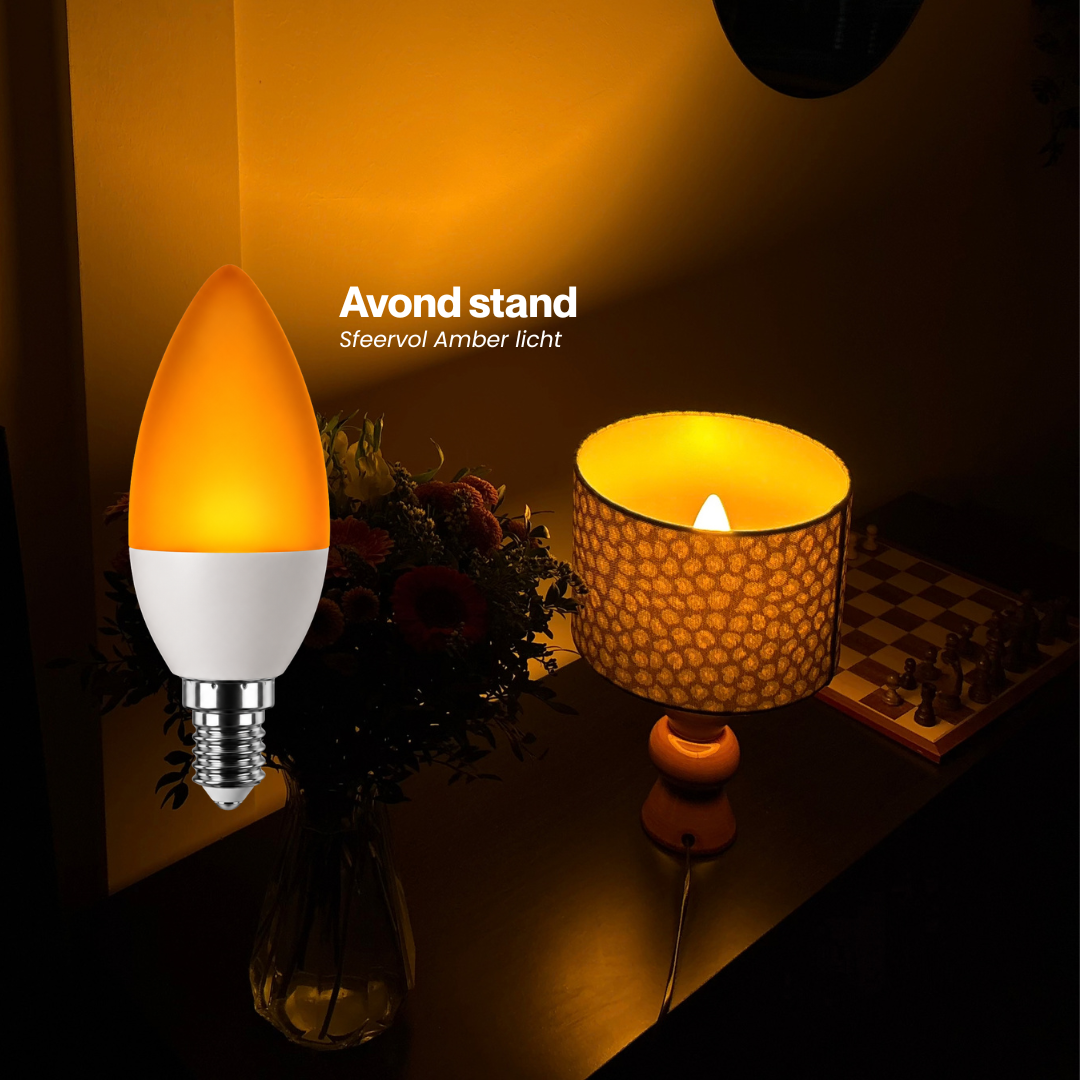 3 Kleuren Kaars Lamp E14