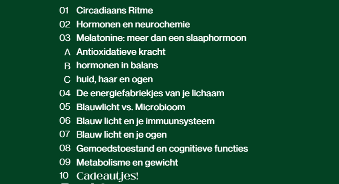 Inhoudsopgave alina e-book