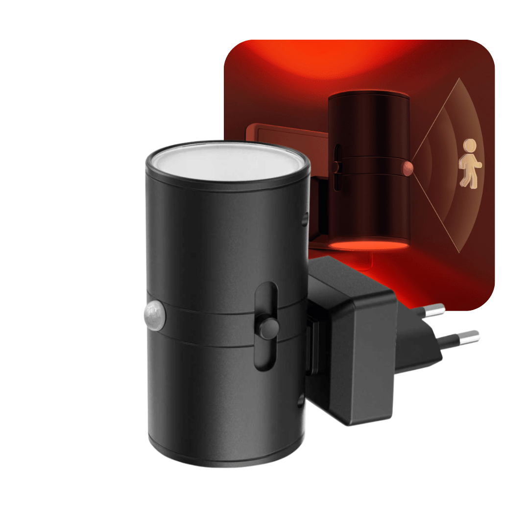 Lampe à capteur de lumière rouge Noir - Alinastore
