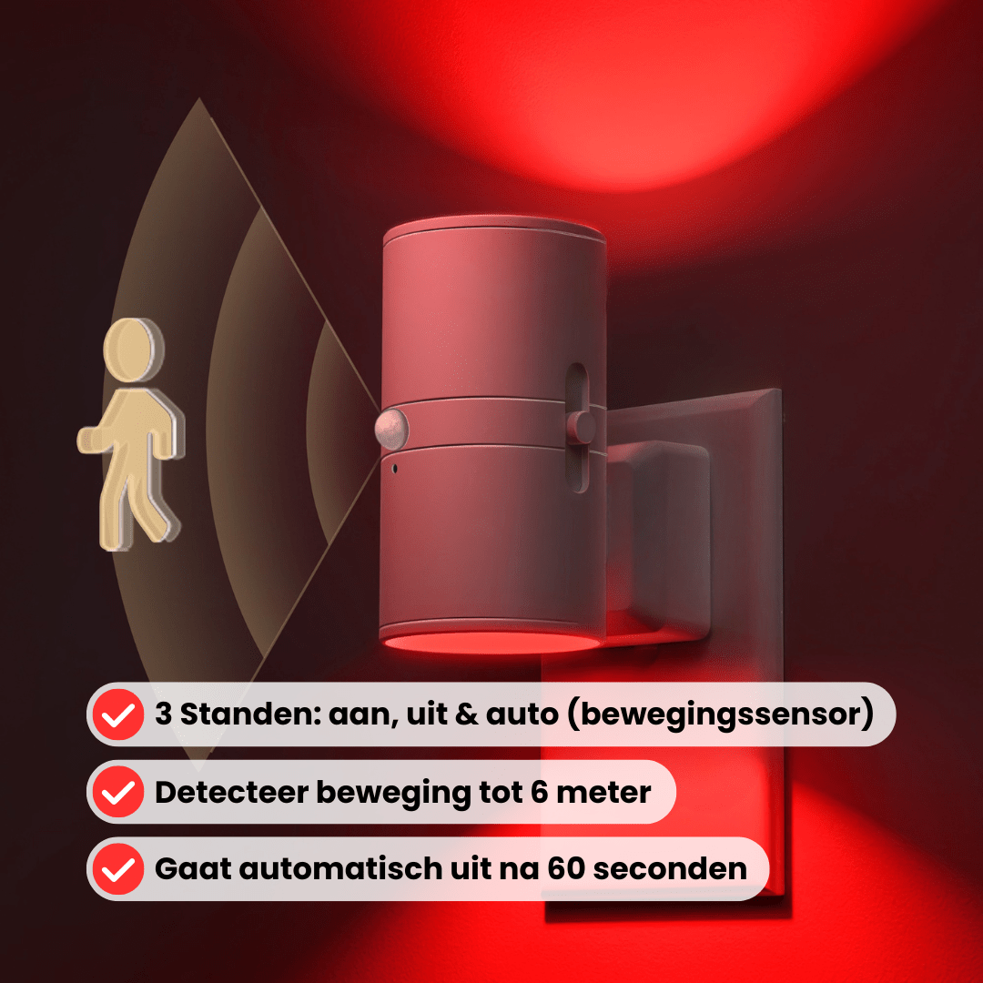 Lampe à lumière rouge avec capteur - Alinastore