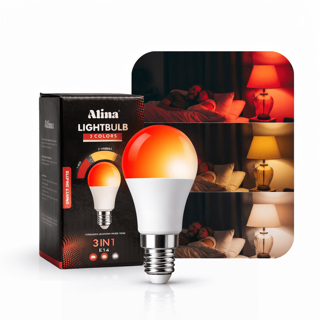 3 Kleuren Licht Lamp E14 - Alinastore