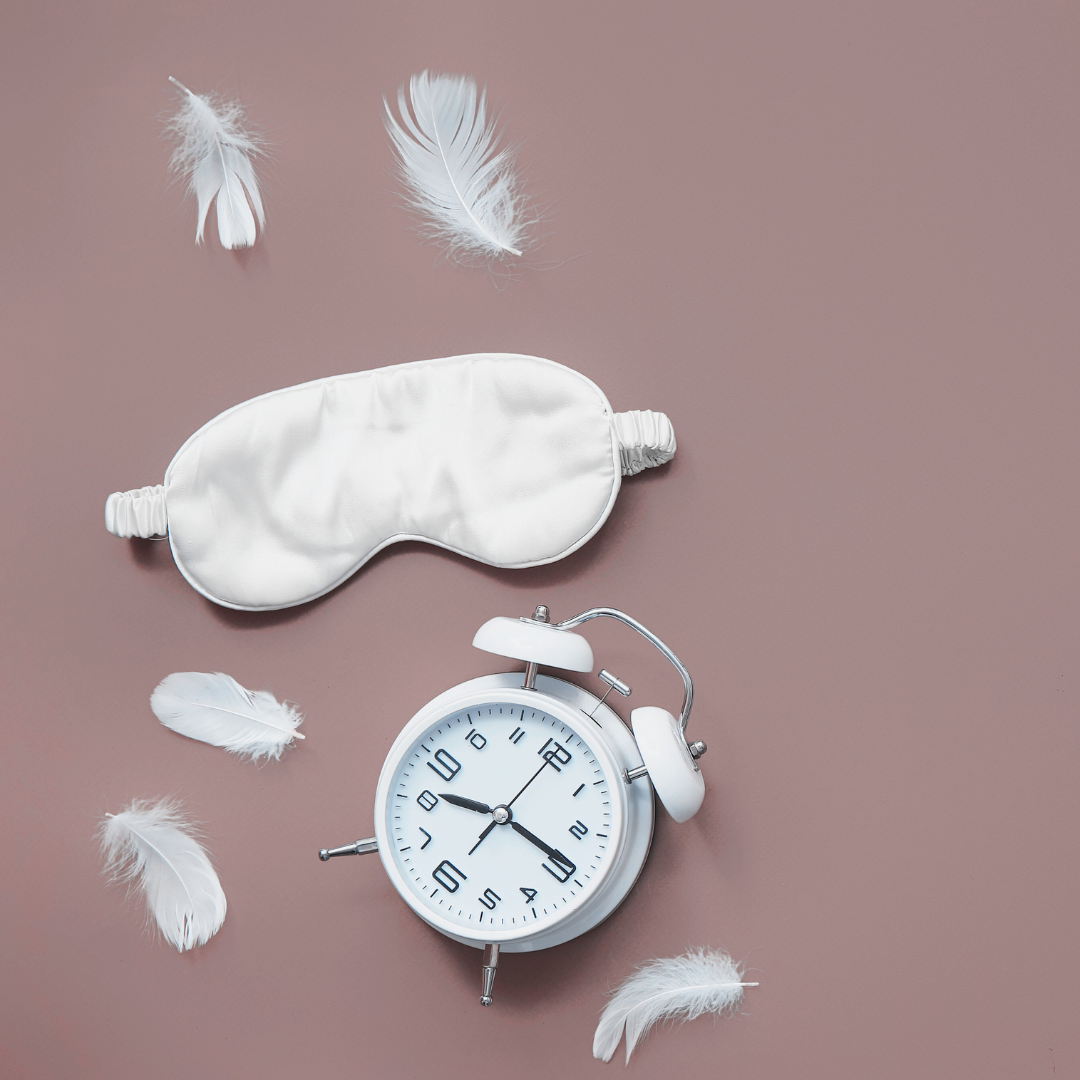 Maschera per dormire con sveglia e piume