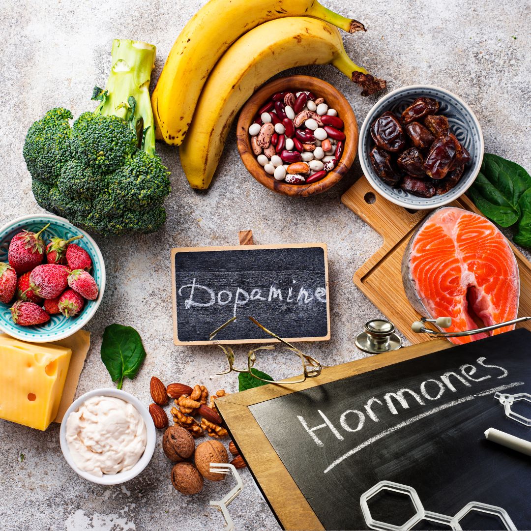 Allemaal voedingsmiddelen en hormonen.