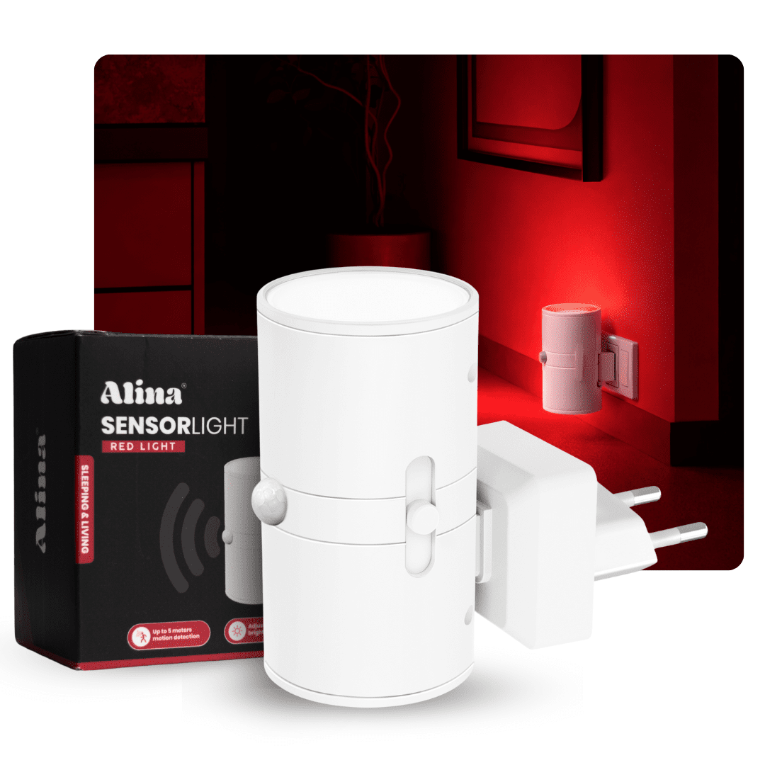 Roodlicht Sensorlamp Wit - Alinastore